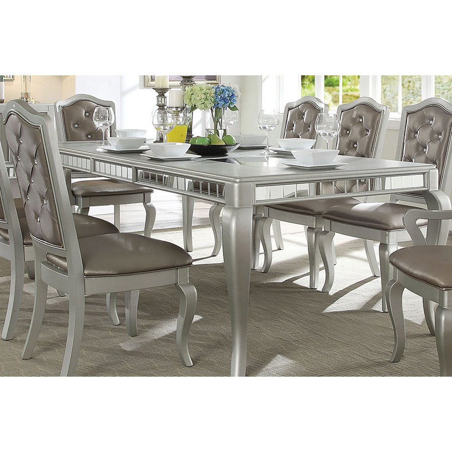 ACME - Francesca Dining Table in Champagne