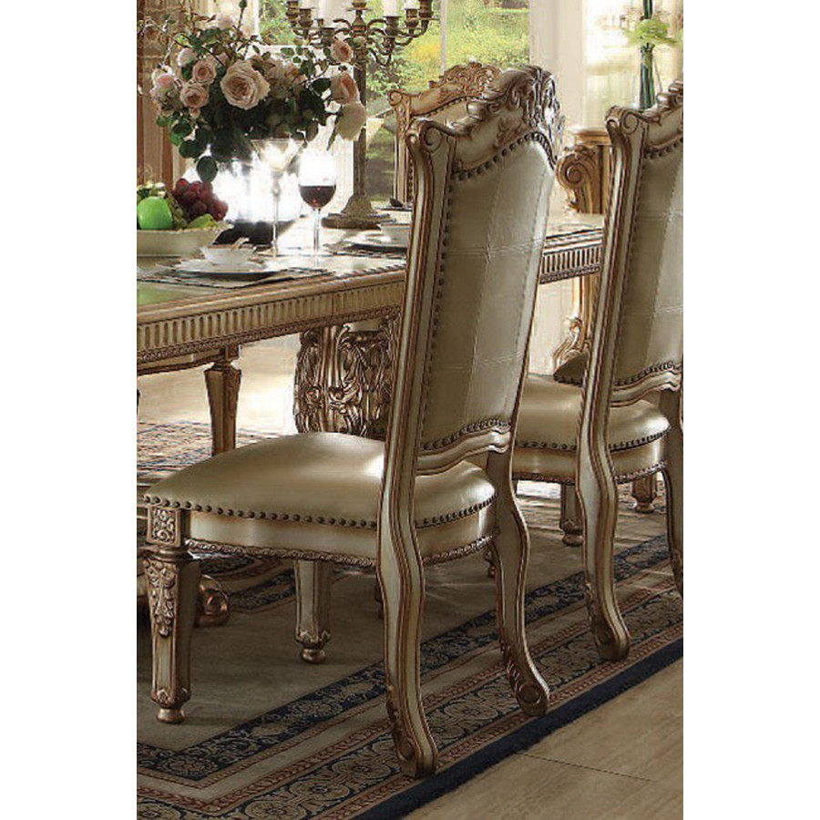 ACME Vendome Side Chair Set of 2 - Gold Patina