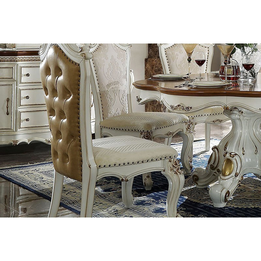 ACME Picardy Side Chair Set of 2 - Antique Pearl