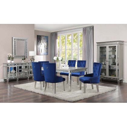 ACME Varian Mirror - Mirrored/Antique Platinum