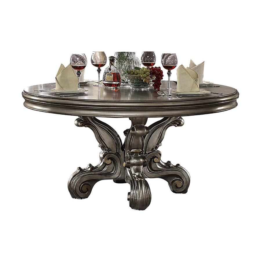 ACME - Versailles Dining Table in Antique Platinum