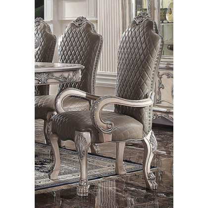 ACME - Dresden Arm Chair (Set-2) in Vintage Bone White