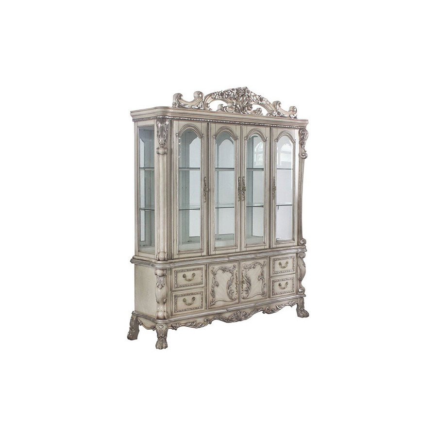 ACME Dresden Buffet & Hutch - Vintage Bone White