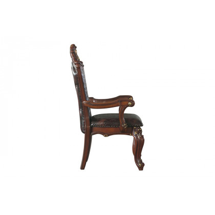 ACME Picardy Arm Chair Set of 2 - Cherry Oak