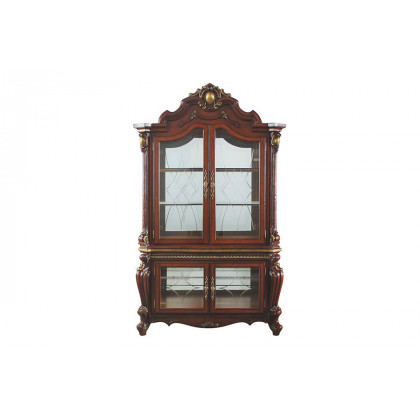 ACME Picardy Curio Cabinet - Cherry Oak