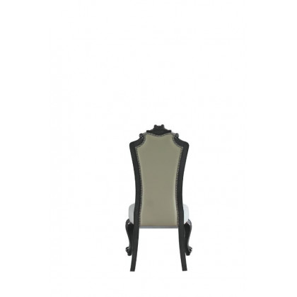 ACME - House Delphine Side Chair (Set of 2) in Two Tone Ivory Beige/Charcoal