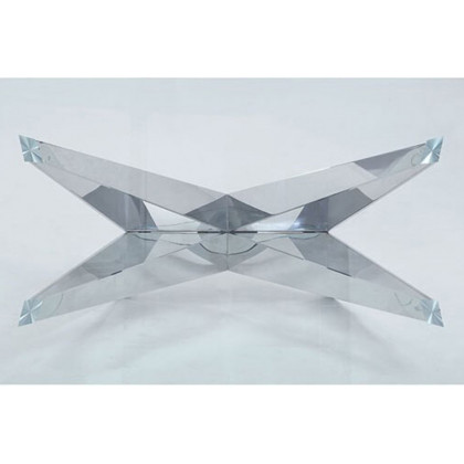 ACME - Dekel Dining Table in Clear Glass Top/Stainless Steel
