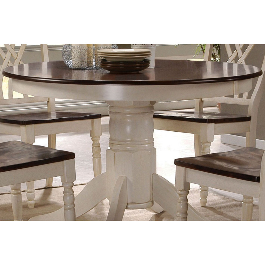 ACME - Dylan Dining Table in Buttermilk/Oak