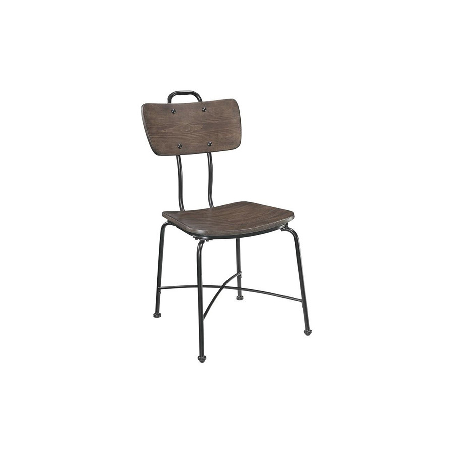 ACME - Garron Side Chair (Set-2) in Walnut/Black