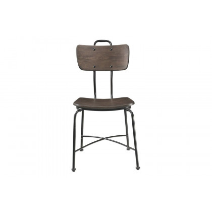 ACME - Garron Side Chair (Set-2) in Walnut/Black