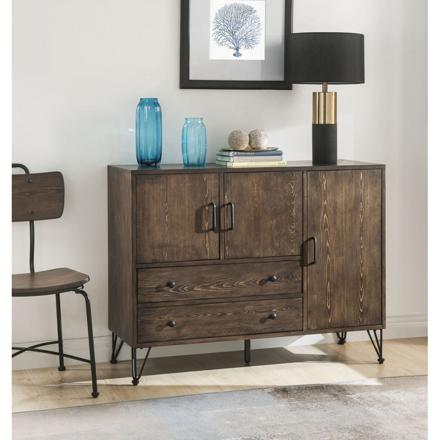 ACME - Garron Server in Walnut/Black