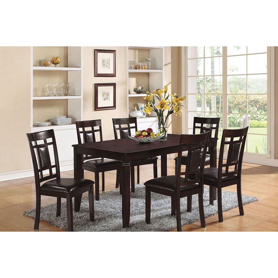 ACME - Sonata 7PC Dining Set in Espresso/Espresso