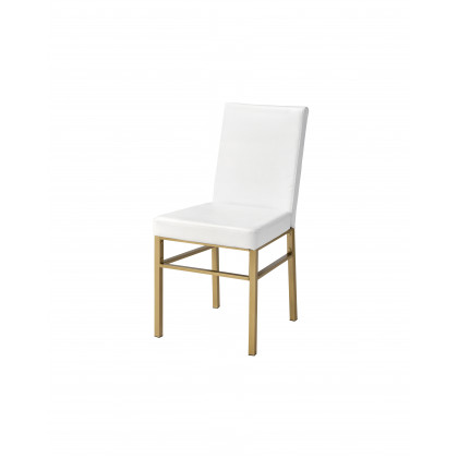 ACME - Entropy Dining Table in PU/Ash Oak/Champagne