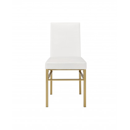 ACME - Entropy Dining Table in PU/Ash Oak/Champagne