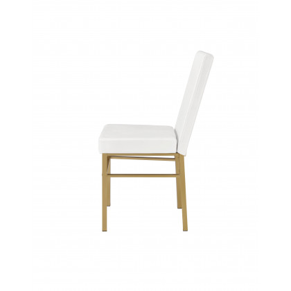 ACME - Entropy Dining Table in PU/Ash Oak/Champagne