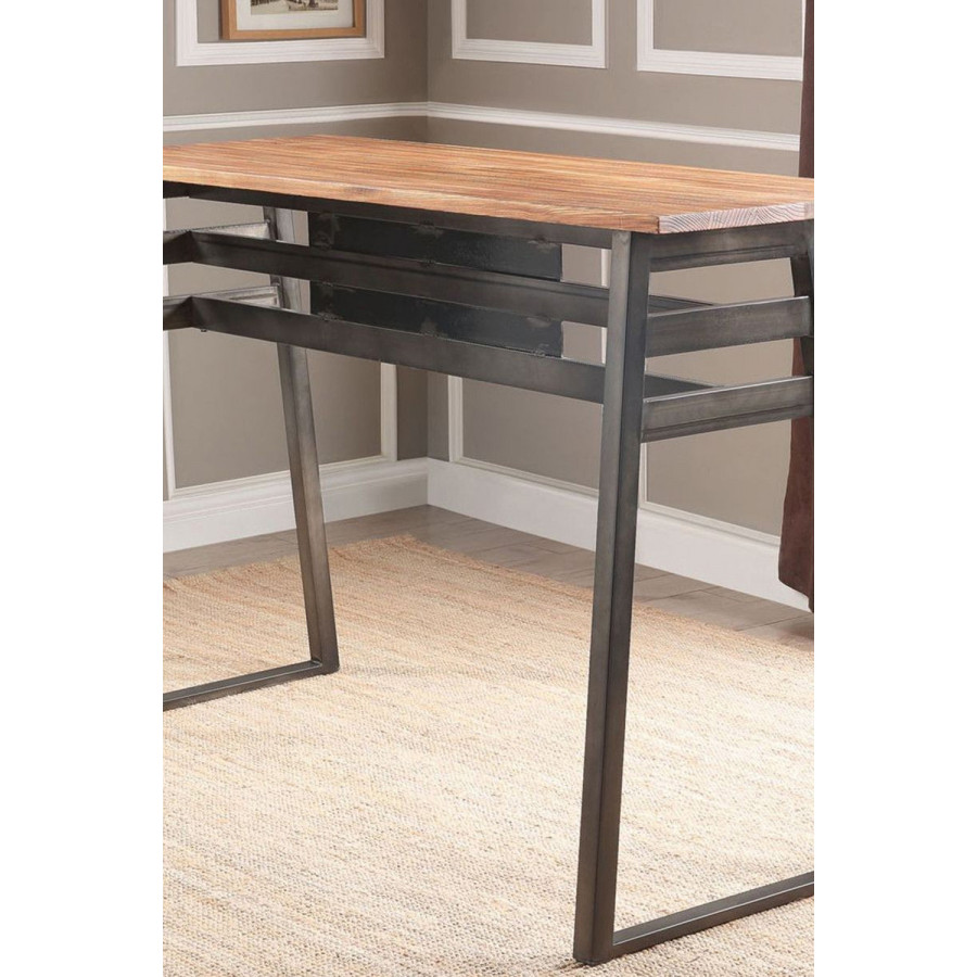 ACME - Scarus Bar Table in Natural/Gunmetal