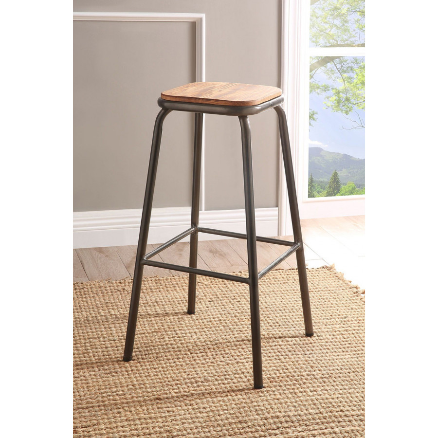 ACME Scarus Bar Stool Set of 2 - Gunmetal