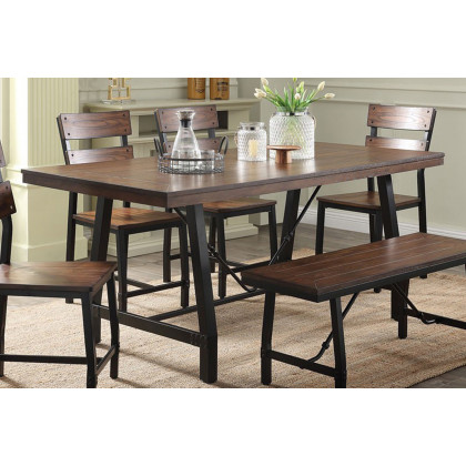 ACME - Mariatu Dining Table in Oak/Black