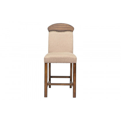 ACME - Maurice Counter Height Chair (Set-2) in Linen/Oak