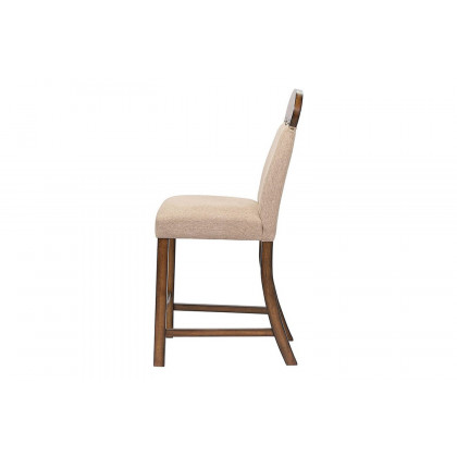 ACME - Maurice Counter Height Chair (Set-2) in Linen/Oak
