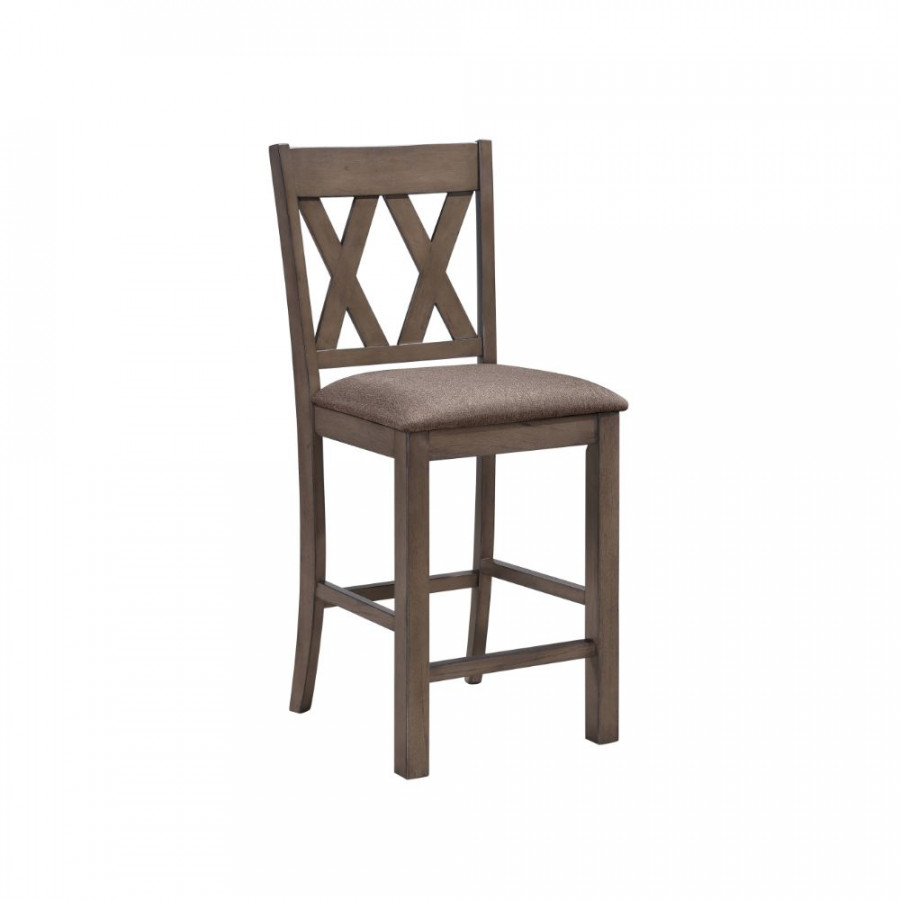 ACME - Scarlett Counter Height Chair (2Pc) in Brown Walnut