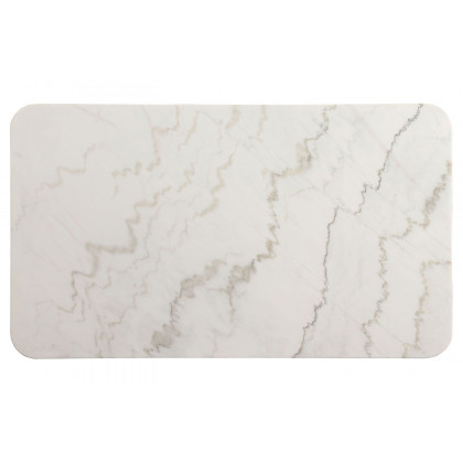 ACME - Gasha Dining Table in White Marble Top/Walnut