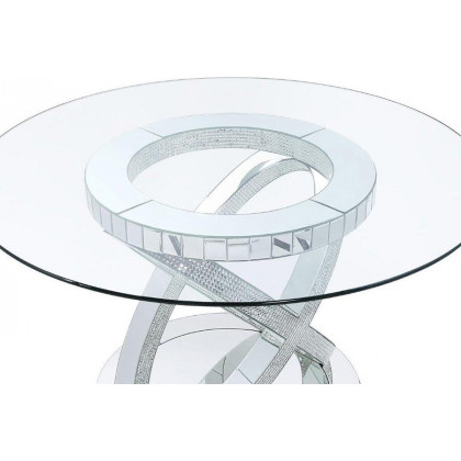 ACME - Ornat Dining Table in Faux Square Diamonds (72950)