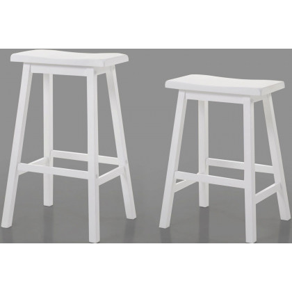ACME Gaucho Counter Height Stool Set of 2 - White