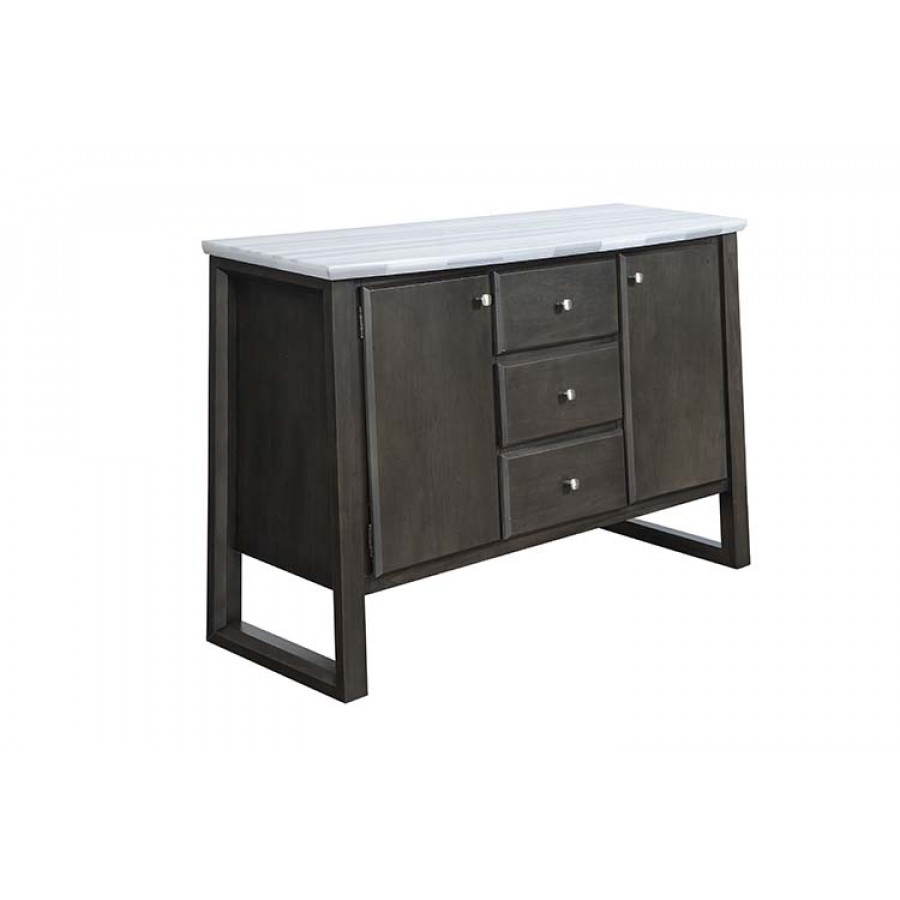 ACME - Madan Server in Marble/Gray Oak