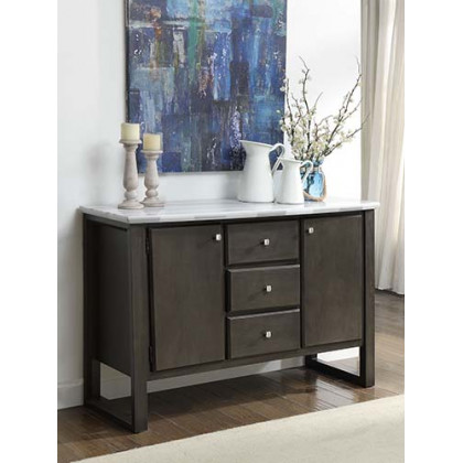 ACME - Madan Server in Marble/Gray Oak