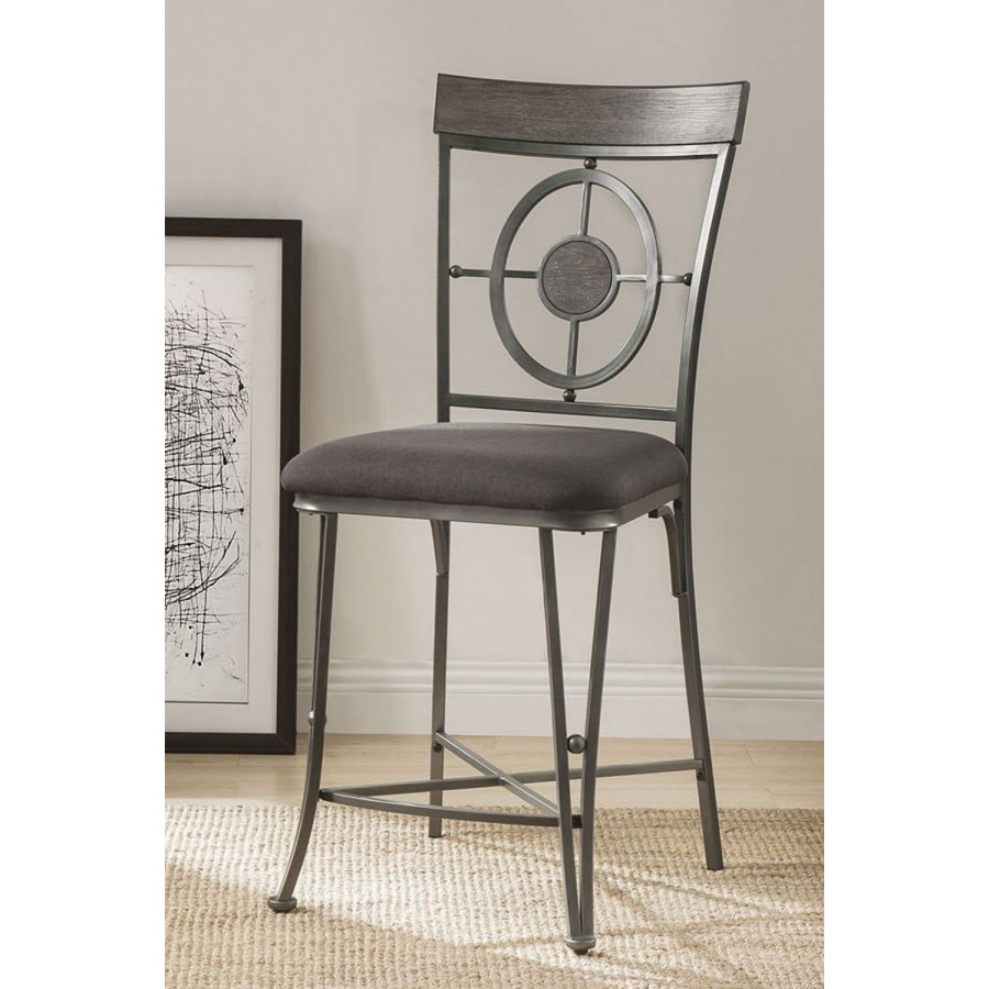 ACME - Landis Counter Height Chair (Set-2) in Gunmetal