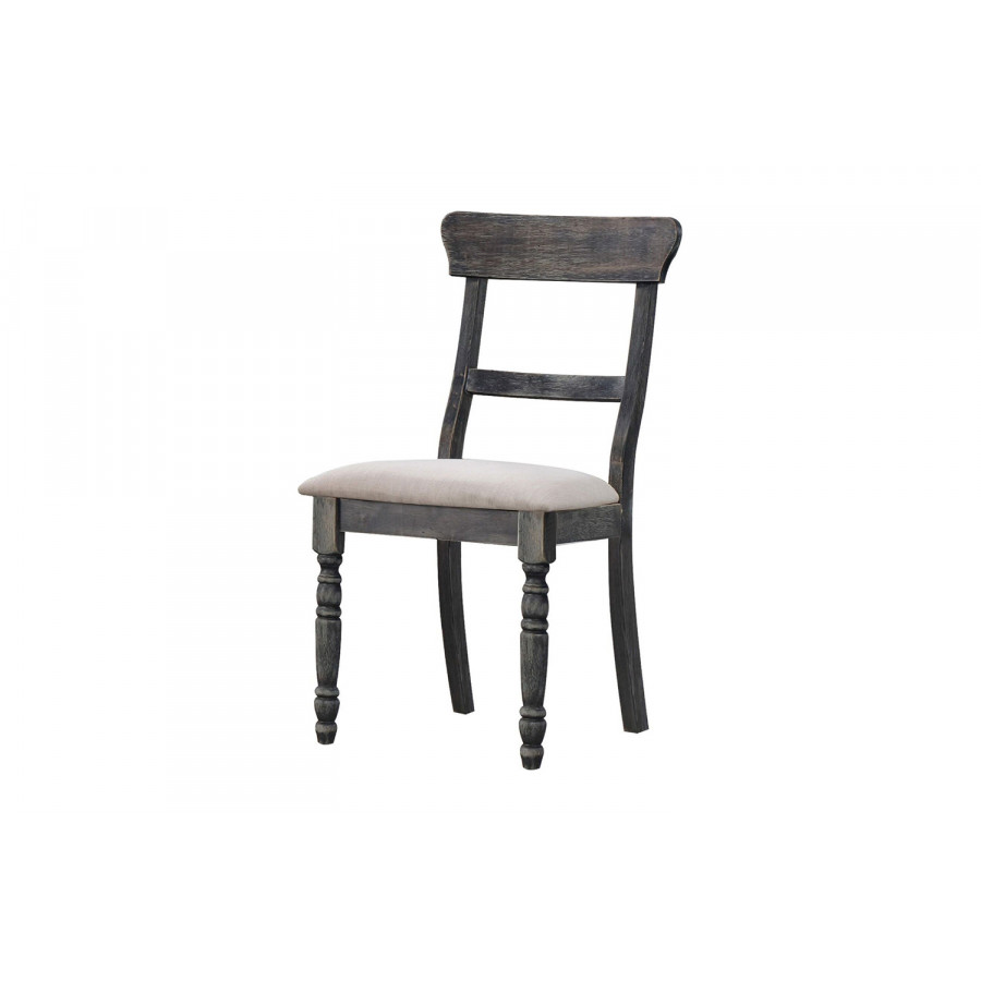 ACME - Leventis Side Chair (Set-2) in Light Brown/Weathered Gray