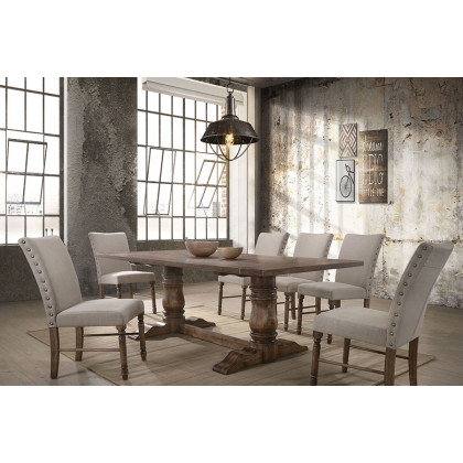 ACME - Leventis Weathered Dining Table