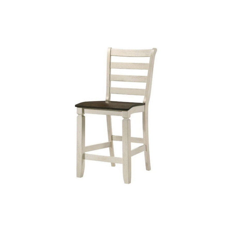 ACME - Tasnim Counter Height Chair (Set-2) in Oak/Antique White