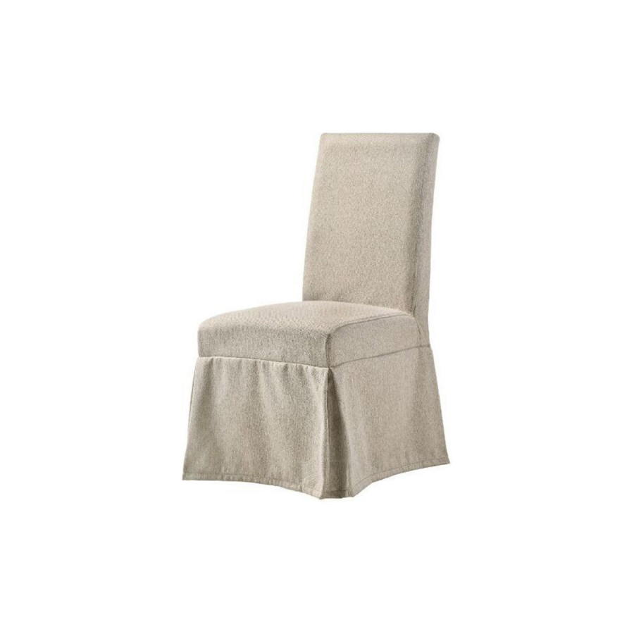 ACME - Faustine Side Chair (Set-2) in Tan/Salvaged Light Oak (77188)