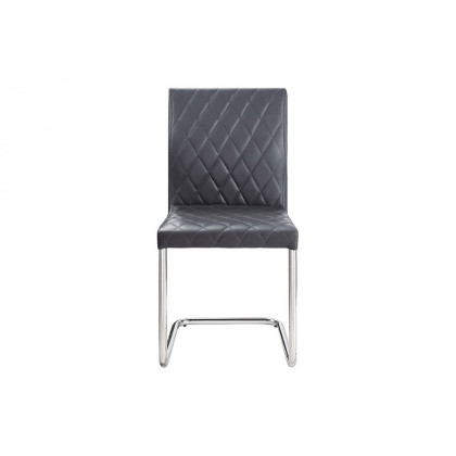 ACME - Ansonia Side Chair (Set-2) in Gray/Chrome
