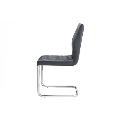 ACME - Ansonia Side Chair (Set-2) in Gray/Chrome