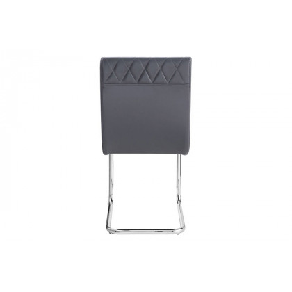 ACME - Ansonia Side Chair (Set-2) in Gray/Chrome