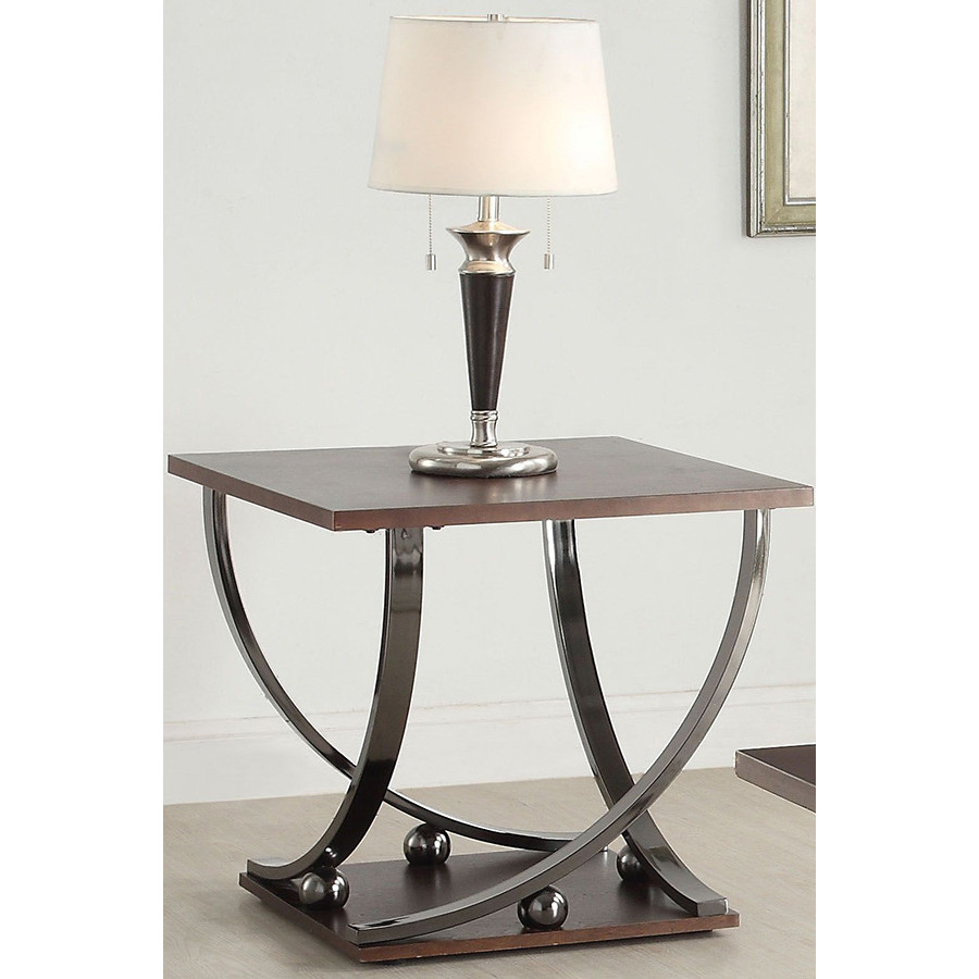 ACME - Isiah End Table in Black Nickel