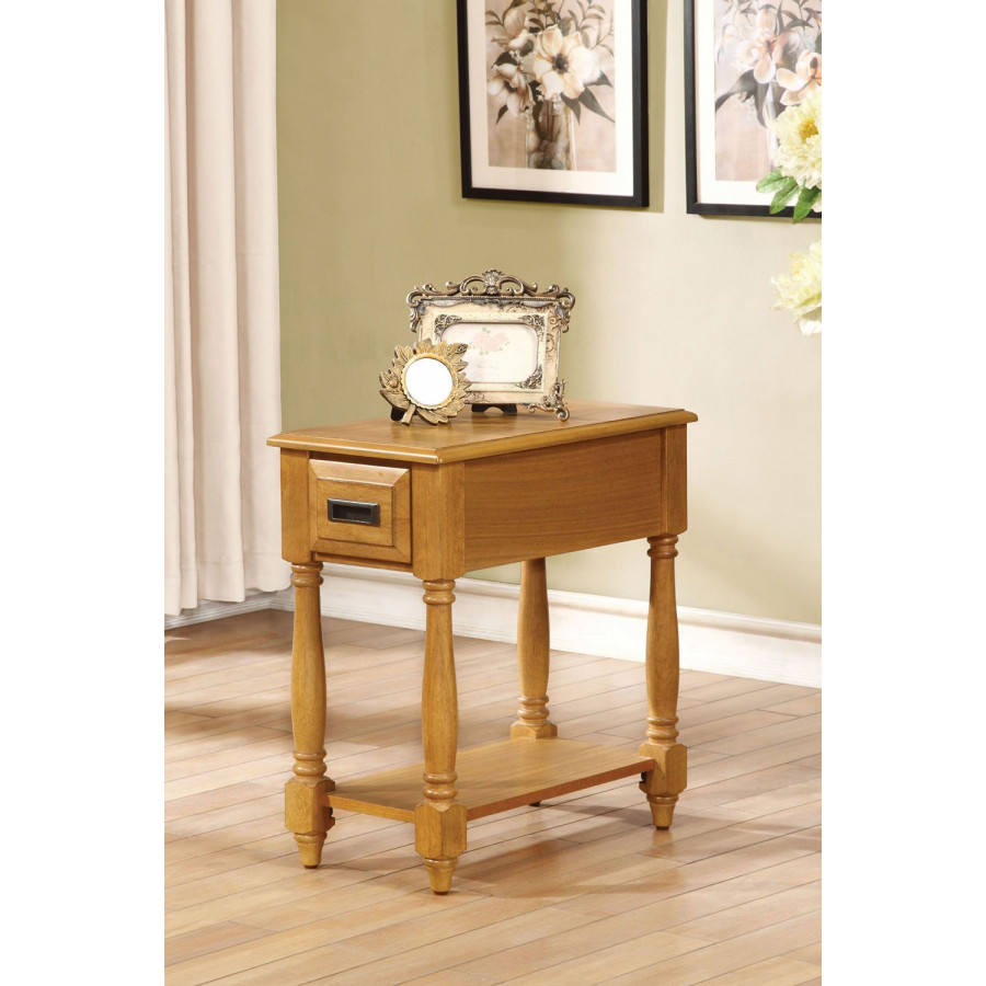 ACME - Qrabard Accent Table in Light Oak