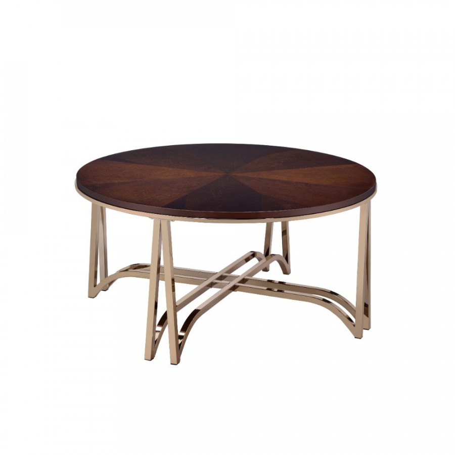 ACME - Novus Coffee Table in Walnut/Champagne