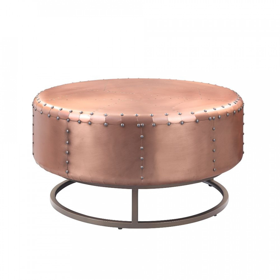 ACME - Raith Coffee Table in Rose Gold Aluminum