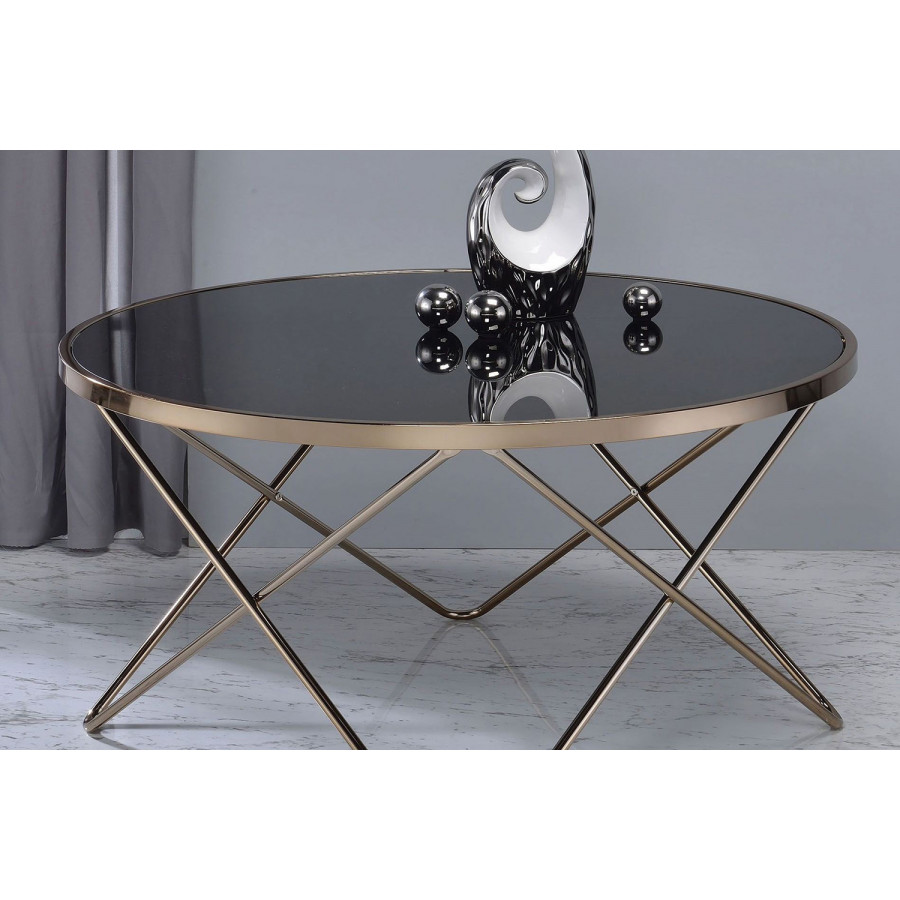 ACME - Valora Frosted Glass Coffee Table