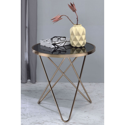 ACME - Valora Frosted Glass End Table