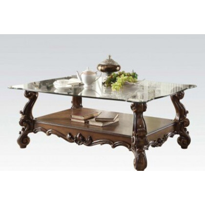 ACME - Versailles Glass Top Rectangular Coffee Table