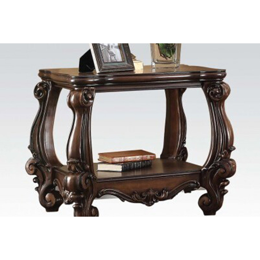 ACME Versailles End Table - Brown Cherry Oak