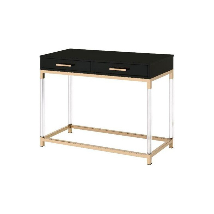 ACME - Adiel Sofa Table in Black/Gold