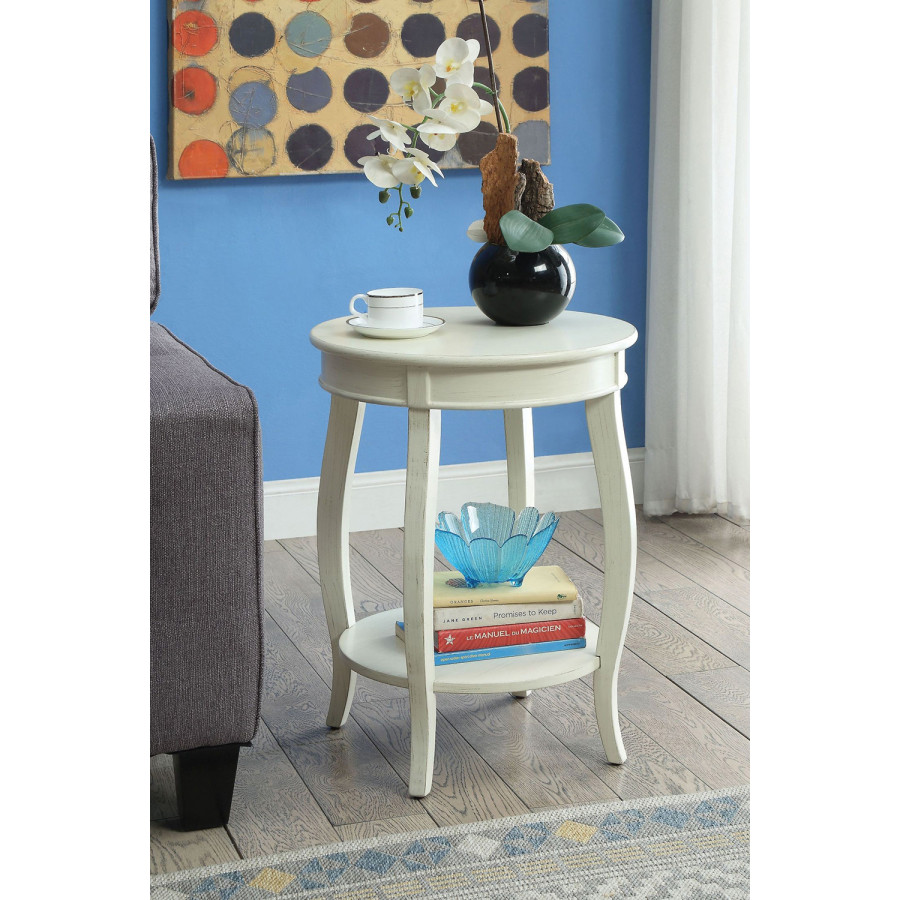 ACME Aberta Side Table - Antique White