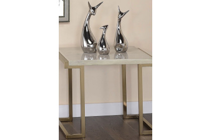 ACME™  - Boice II Faux Marble and Champagne Occasional Table Set