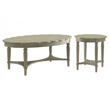 ACME Fordon Antique End Table - Slate Gray